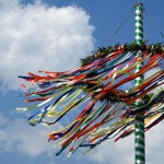 Maypole with streamers